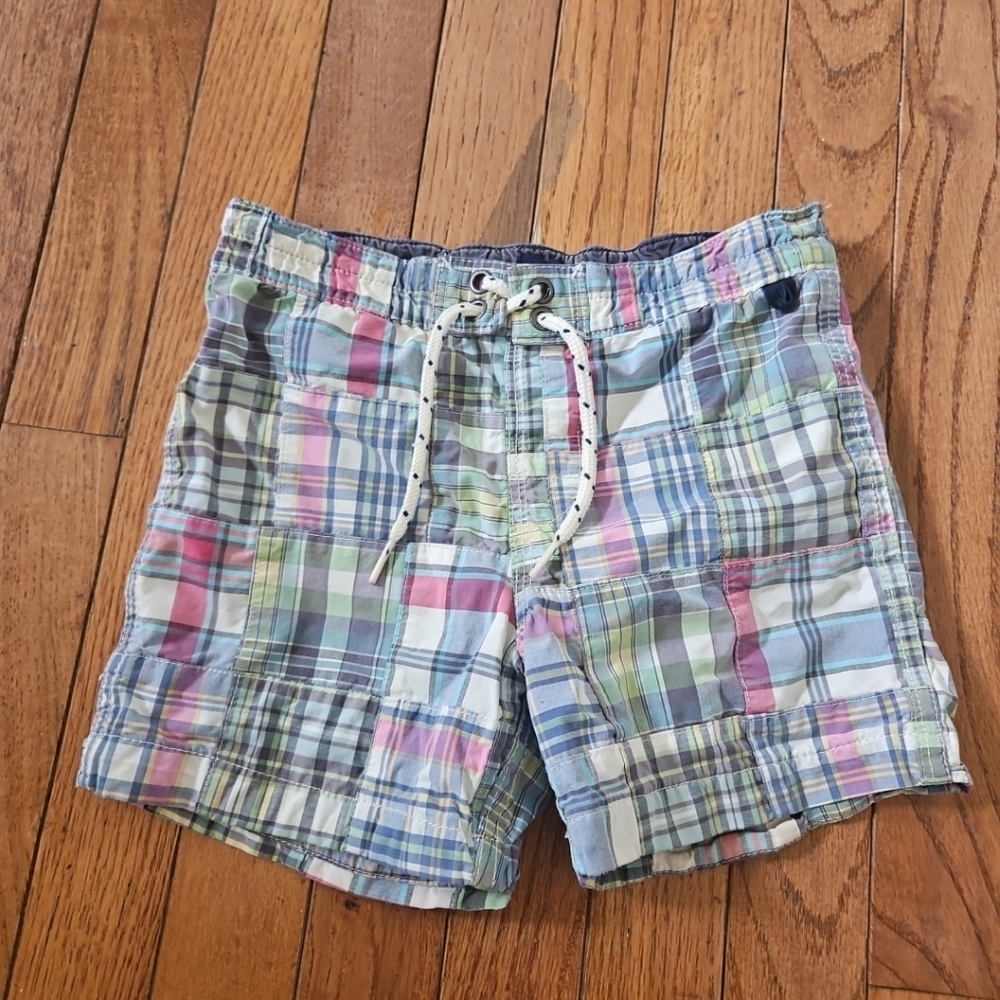 Baby Gap Boy’s Sz 3T Multicolor Patchwork Swim Trunks - Adjustable Waist